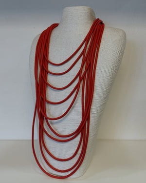 Red Neoprene Necklace