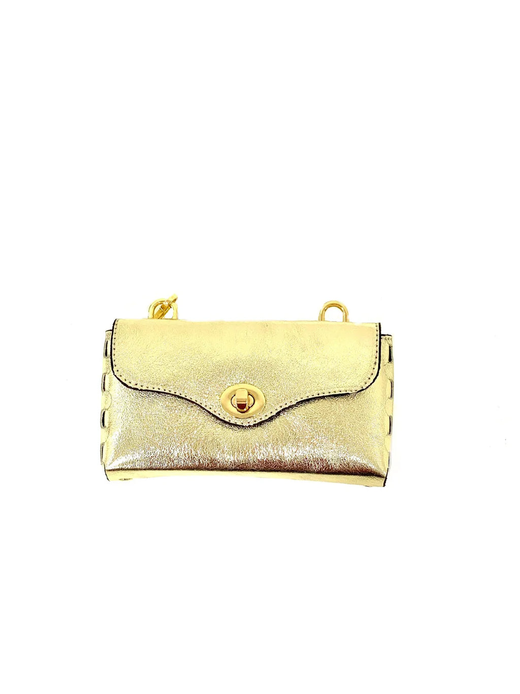 Gold Mini Leather Bag