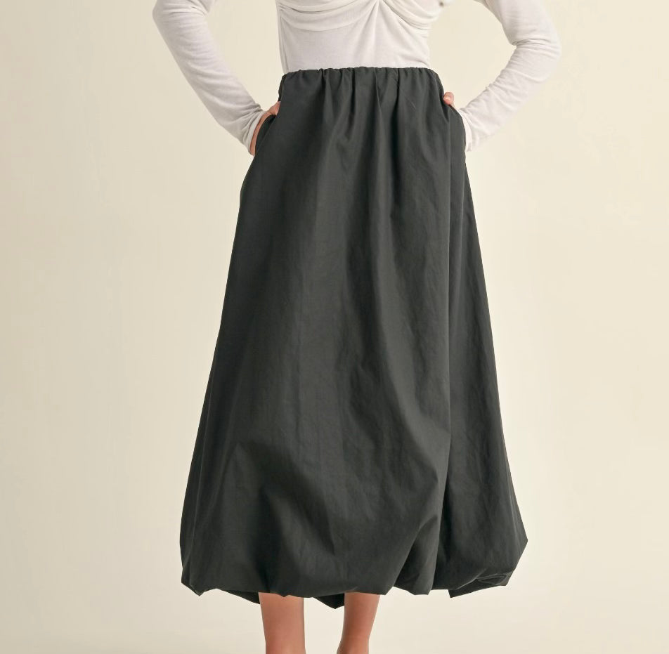 Black Balloon Skirt