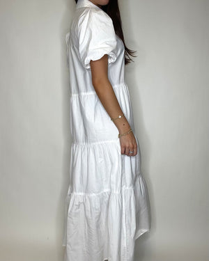 White Midi Shirt Dress
