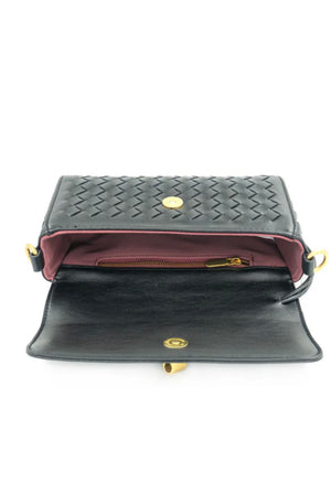 Black Pin Detail Clutch Bag