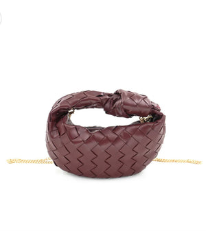 Burgundy Xsmall Knot Detail Bag