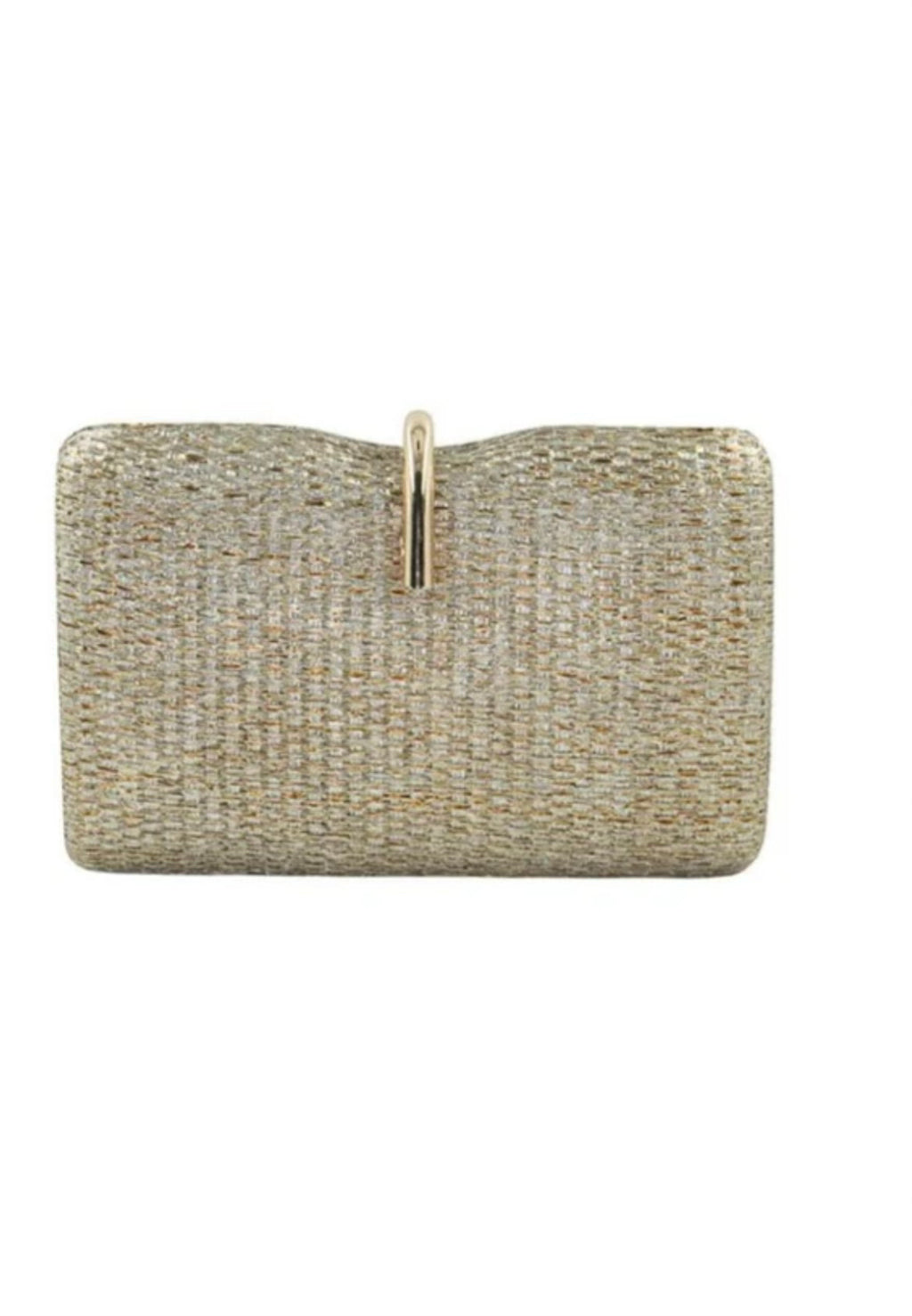 Gold Straw Clutch Bag