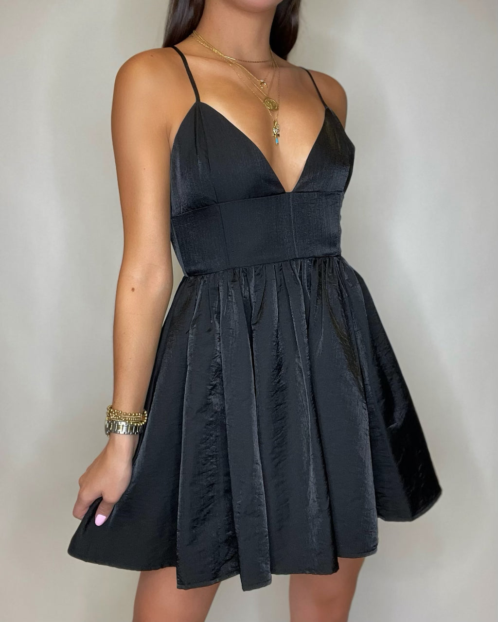 Babydoll Black Mini Dress