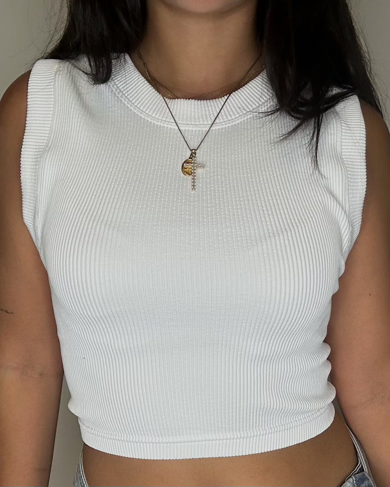 Basic White Crop Top