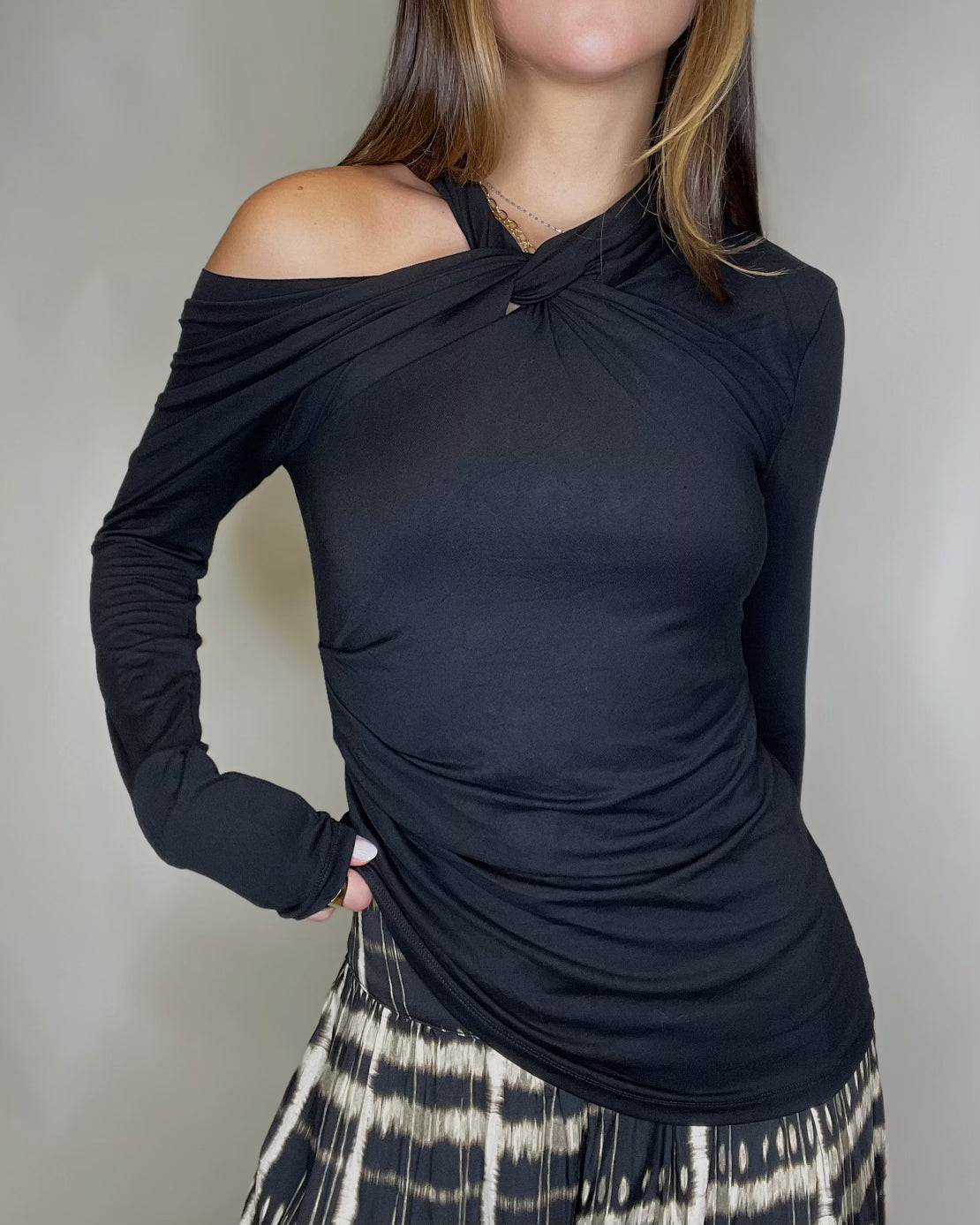 Black Off Shoulder Top